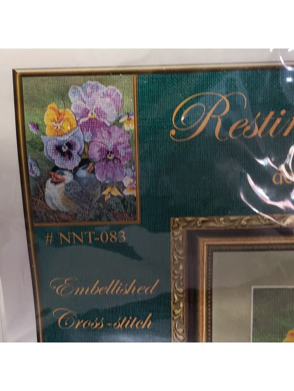 Near North Treasures Collection Cross Stitch Kit RESTING UNDER 2004 Pansy NEW